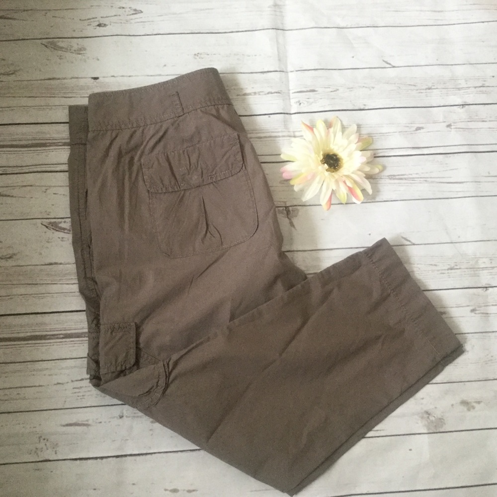 Loft Ann Taylor Ankle Cargo Pants Taupe Size 6P